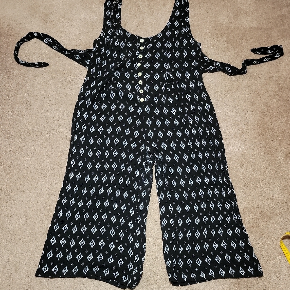 silence + noise Black Geometric Print Jumpsuit Romper